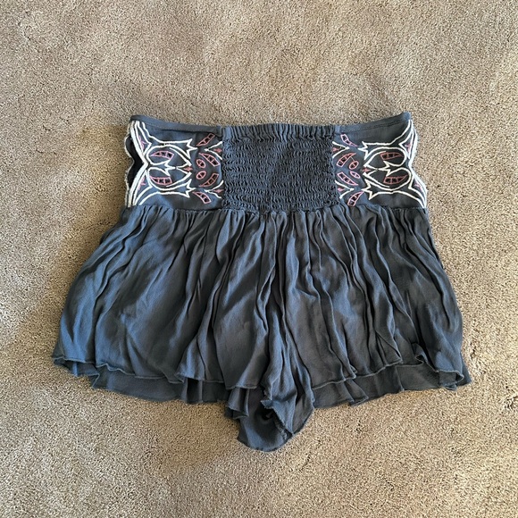 Free People Gray Embroidered Pajama Set - Picture 2 of 4